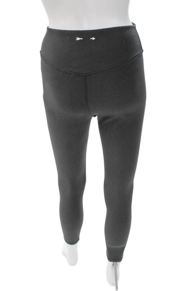 The Upside Women Ankle Leggings Black Polyester Activewear Size 8