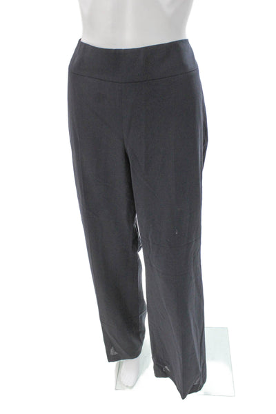 Akris Unisex Adults Dress Pants Gray 100% Wool Zip Closure Size 10