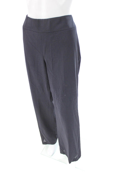 Akris Unisex Adults Dress Pants Gray 100% Wool Zip Closure Size 10
