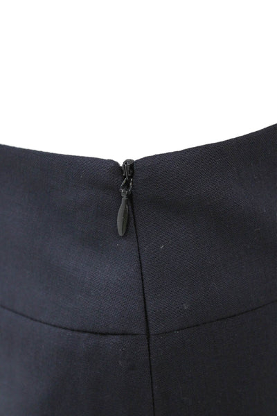 Akris Unisex Adults Dress Pants Gray 100% Wool Zip Closure Size 10