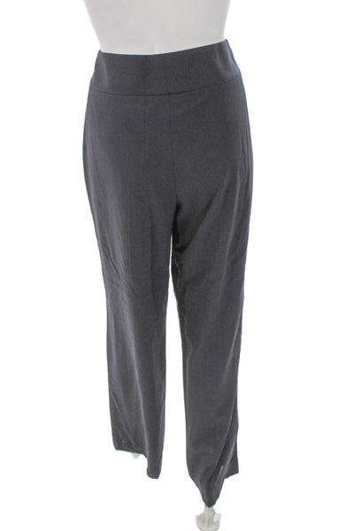 Akris Unisex Adults Dress Pants Gray 100% Wool Zip Closure Size 10