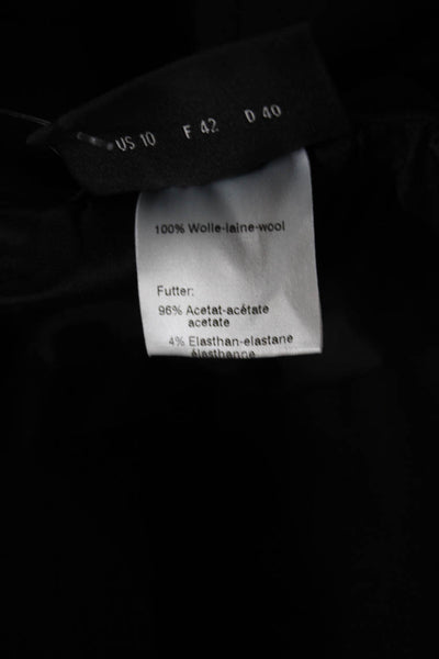 Akris Unisex Adults Dress Pants Gray 100% Wool Zip Closure Size 10