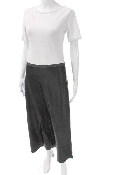 Polo Ralph Lauren Women Straight Pencil Midi Skirt Gray Pull On Size 10