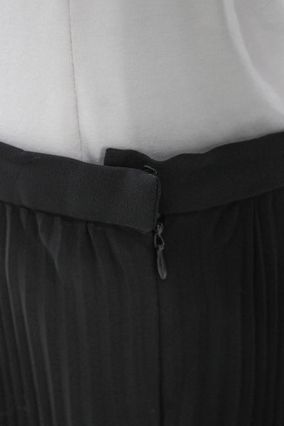 Polo Ralph Lauren Womens Pleated Midi Skirt Black 100% Polyester Size 10
