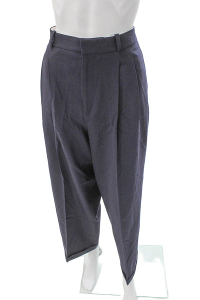 Polo Ralph Lauren Unisex Adults Dress Pants Blue Wool Button Size 10