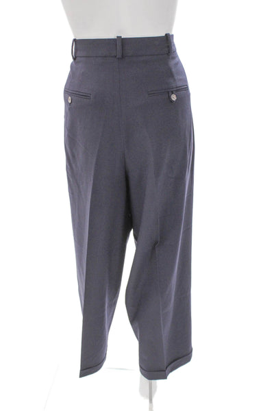 Polo Ralph Lauren Unisex Adults Dress Pants Blue Wool Button Size 10