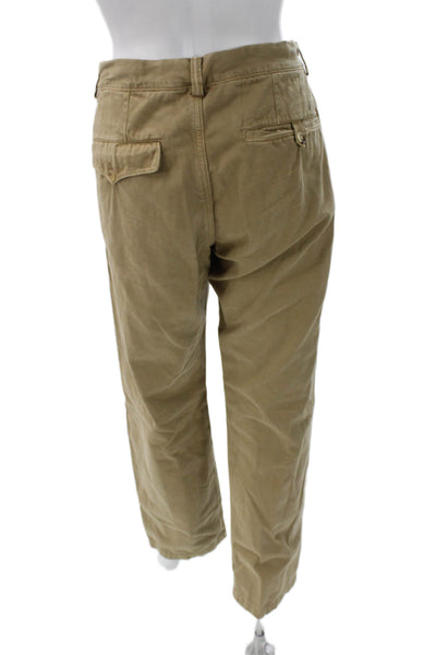 Ralph Lauren Unisex Adults Chino Pants Beige Button Cotton Size 12