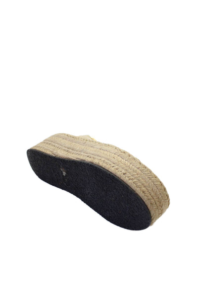 Rag & Bone Womens Platform Ankle Strap Espadrilles Sandals Beige Suede Size 38.5