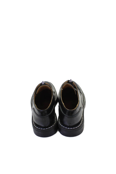 Rag & Bone Womens Block Heel Front Zip Patent Leather Oxfords Black Size 37