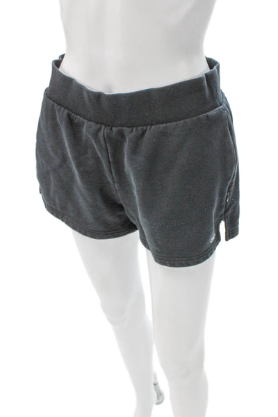 Alo Women Sweat Shorts Gray Cotton Athletic Spring Size S