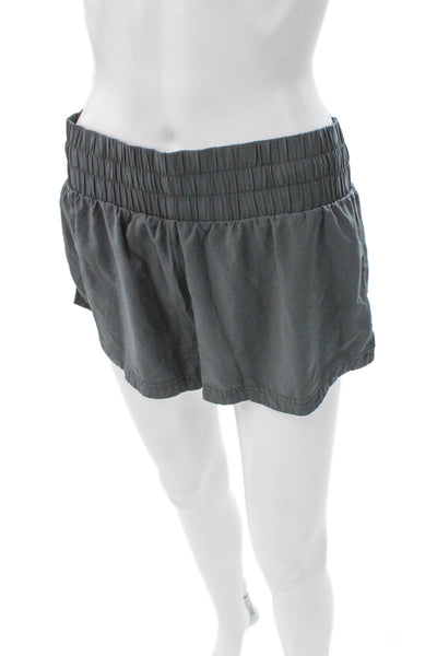 Varley Womens Sweat Shorts Gray Pull On Polyester Elastane Athletic Size S