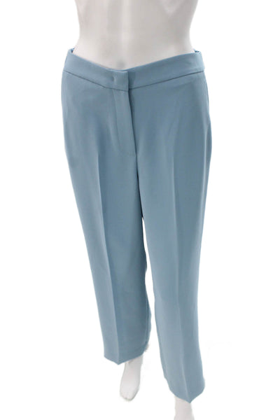 QL2 Unisex Adults Blue Wool Dress Pants Button Closure Size 42