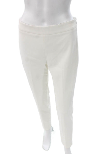 QL2 Womens Cropped Pants White Zip Size 42