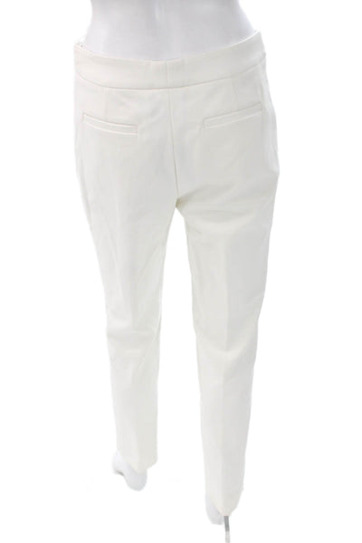 QL2 Womens Cropped Pants White Zip Size 42
