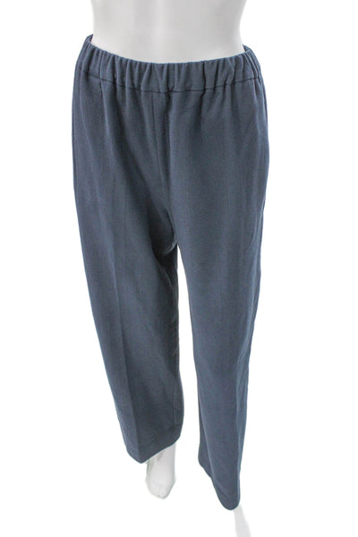 QL2 Unisex Adults Blue Elastic Waist 100% Cotton Pants Size 42