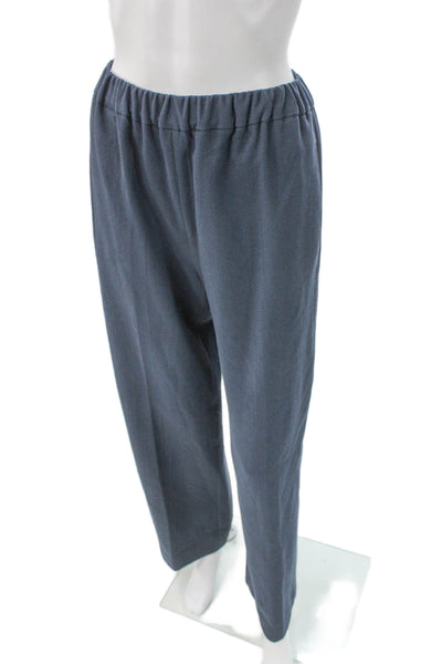 QL2 Unisex Adults Blue Elastic Waist 100% Cotton Pants Size 42