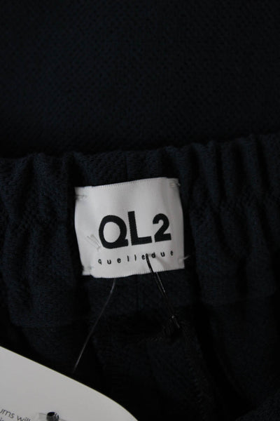 QL2 Unisex Adults Blue Elastic Waist 100% Cotton Pants Size 42