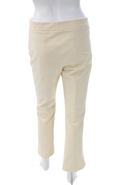QL2 Womens Ankle Pants Beige Zip 95% Cotton 5% Lycra Inseam 28 Size 42
