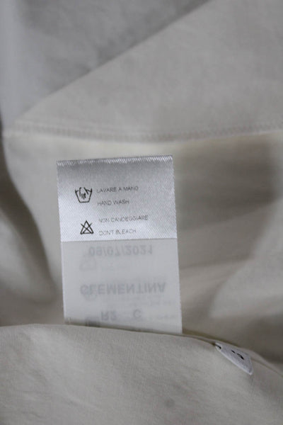 QL2 Womens Basic White V-Neck Sleeveless Blouse Size 42
