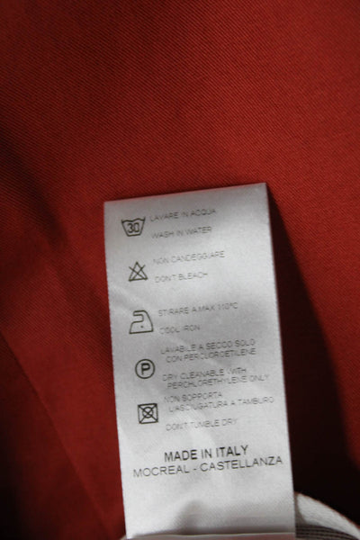 QL2 Unisex Cropped Orange Cotton Pants Size 42