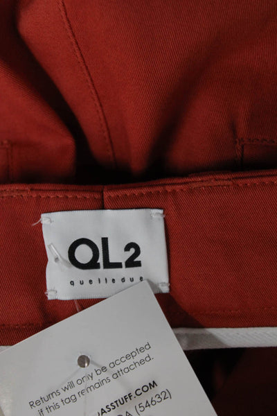 QL2 Unisex Cropped Orange Cotton Pants Size 42