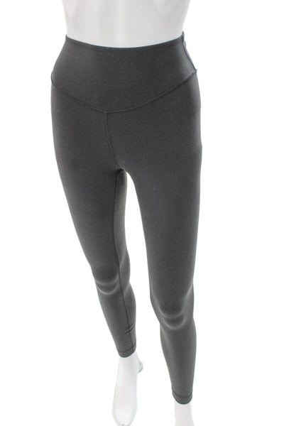 Lululemon Womens Ankle Leggings Gray Nylon Size 2