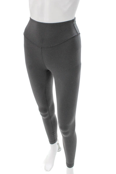 Lululemon Womens Ankle Leggings Gray Nylon Size 2