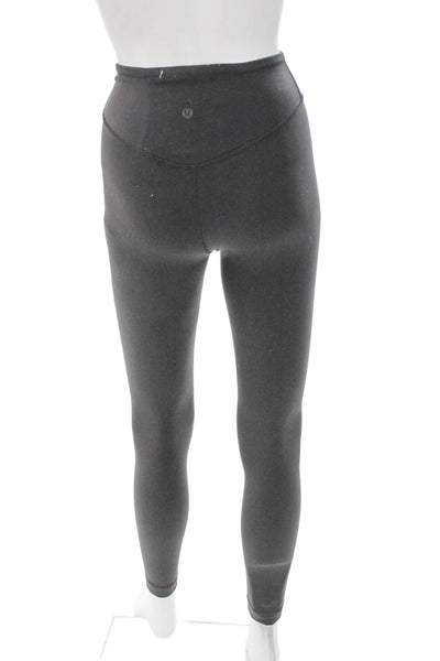 Lululemon Womens Ankle Leggings Gray Nylon Size 2
