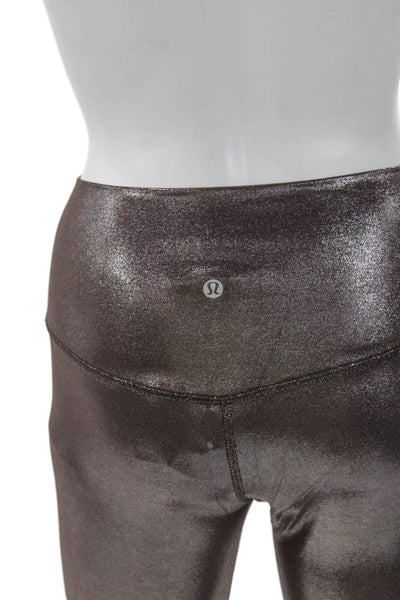 Lululemon Womens Capri Leggings Brown Metallic Size 6