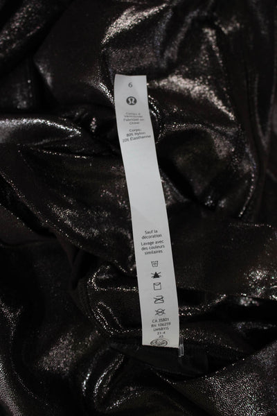 Lululemon Womens Capri Leggings Brown Metallic Size 6