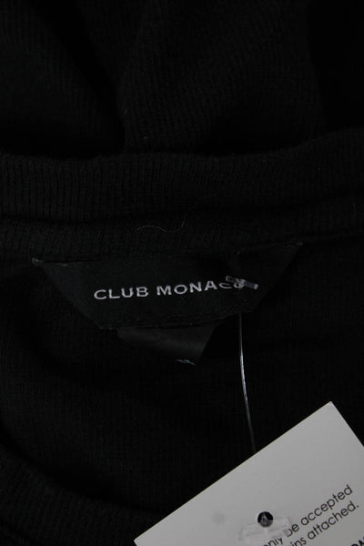 Club Monaco Women Gray Basic Long Sleeve T Shirt Round Neck Size S