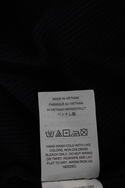 Madewell Women Cowl Neck Viscose Blue Pullover Long Sleeve Blouse Size XL