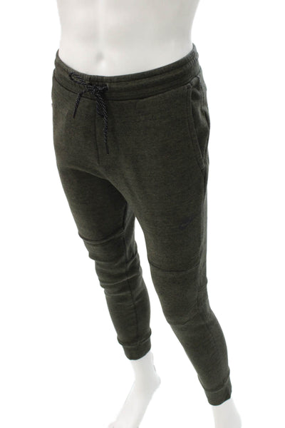 Nike Mens Jogger Pants Green Cotton Drawstring Size M