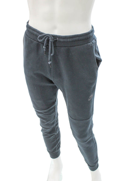 Nike Mens Gray Cotton Jogger Pants Drawstring Inseam 29 Size M