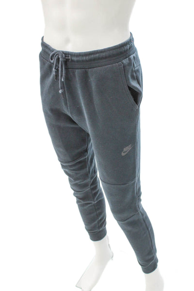 Nike Mens Gray Cotton Jogger Pants Drawstring Inseam 29 Size M