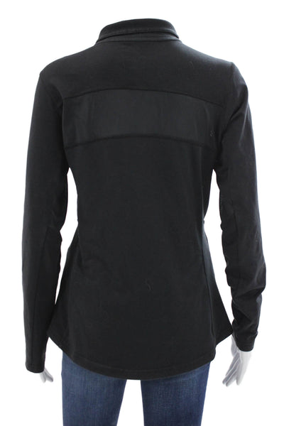 Nike Unisex Adults Black Track Jacket Zip Collar Long Sleeve Size S