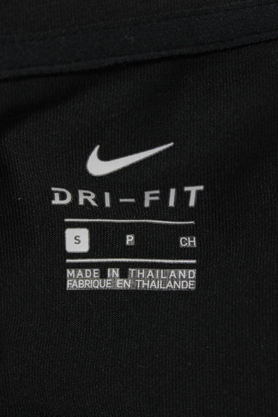 Nike Unisex Adults Black Track Jacket Zip Collar Long Sleeve Size S