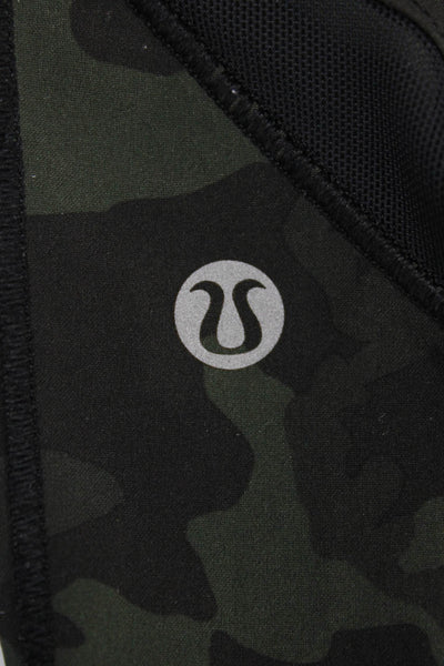 Lululemon Women Athletic Shorts Green Camo Nylon Size 6