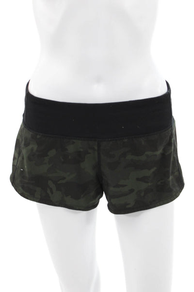 Lululemon Womens Hot Pants Green Camo Size 6