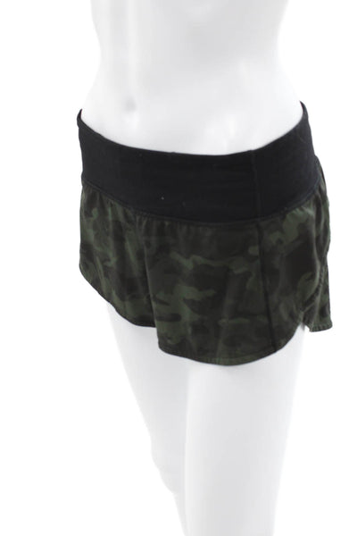Lululemon Womens Hot Pants Green Camo Size 6