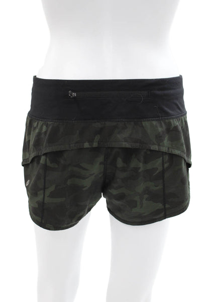 Lululemon Womens Hot Pants Green Camo Size 6