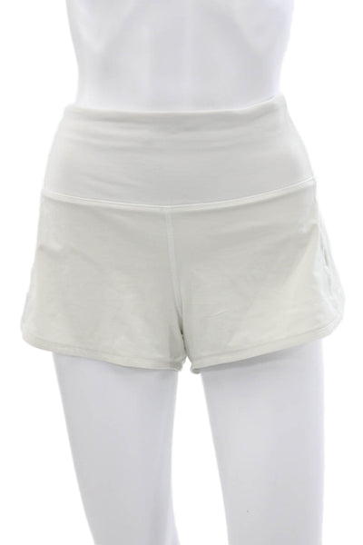 Lululemon Womens Hot Pants Athletic Polyester White Size 6