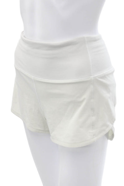Lululemon Womens Hot Pants Athletic Polyester White Size 6