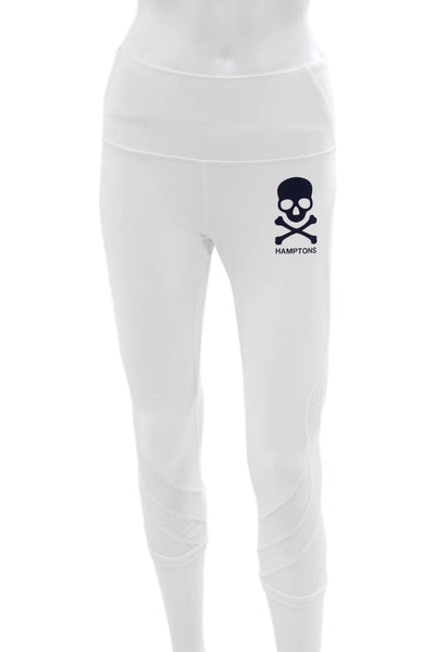 Lululemon Womens White Capri Leggings Skull Size 6