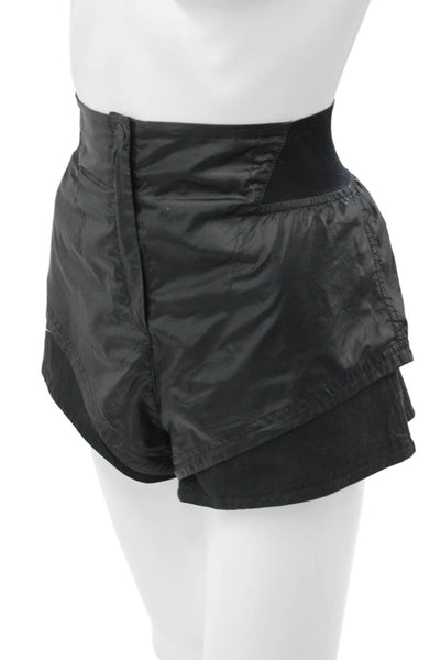 Nike Womens Athletic Nylon Black Shorts Size S