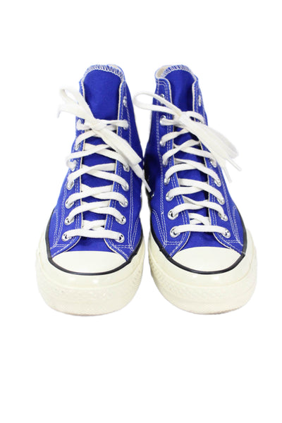 Nike Men's Round Toe Lace Up High Top Canvas Sneaker Blue Size 7