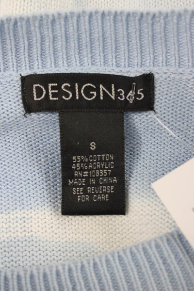 Design 365 Women Tie Dye Crew Neck Pullover Sweater Blue Size S