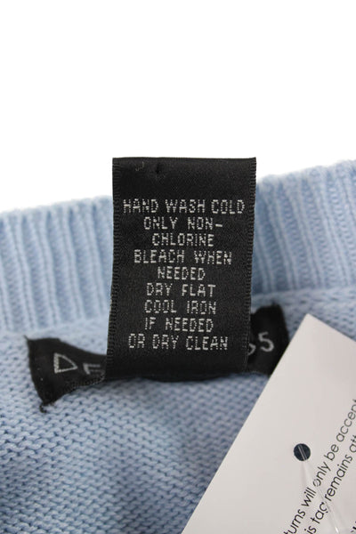 Design 365 Women Tie Dye Crew Neck Pullover Sweater Blue Size S