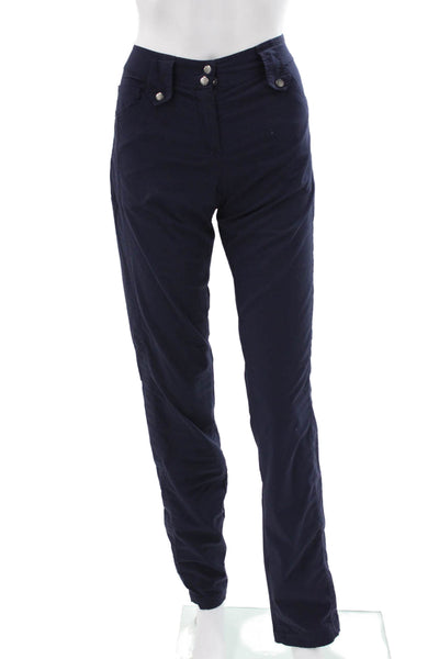 Anatomie Womens Blue Khakis Polyester Blend Button Closure Size M