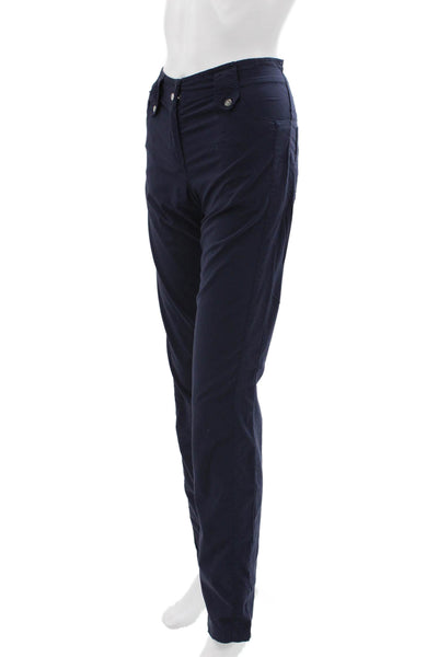 Anatomie Womens Blue Khakis Polyester Blend Button Closure Size M